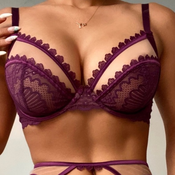 Playful Promises Felicity Hayward Bra 40DDD (F) Astrid Merlot Wine Underwire - Picture 1 of 9